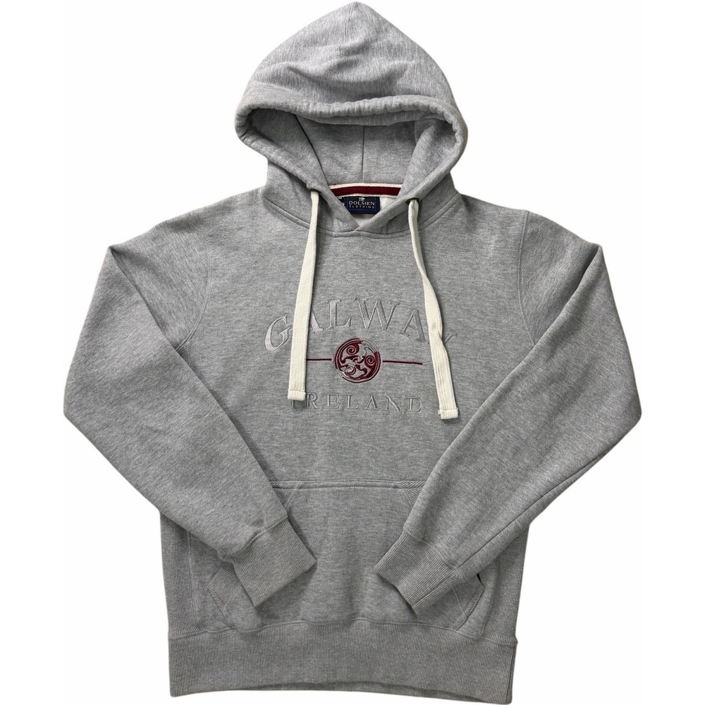 Doleman Clothing Galway Ireland Hoodie Medium Celtic Crest Gray